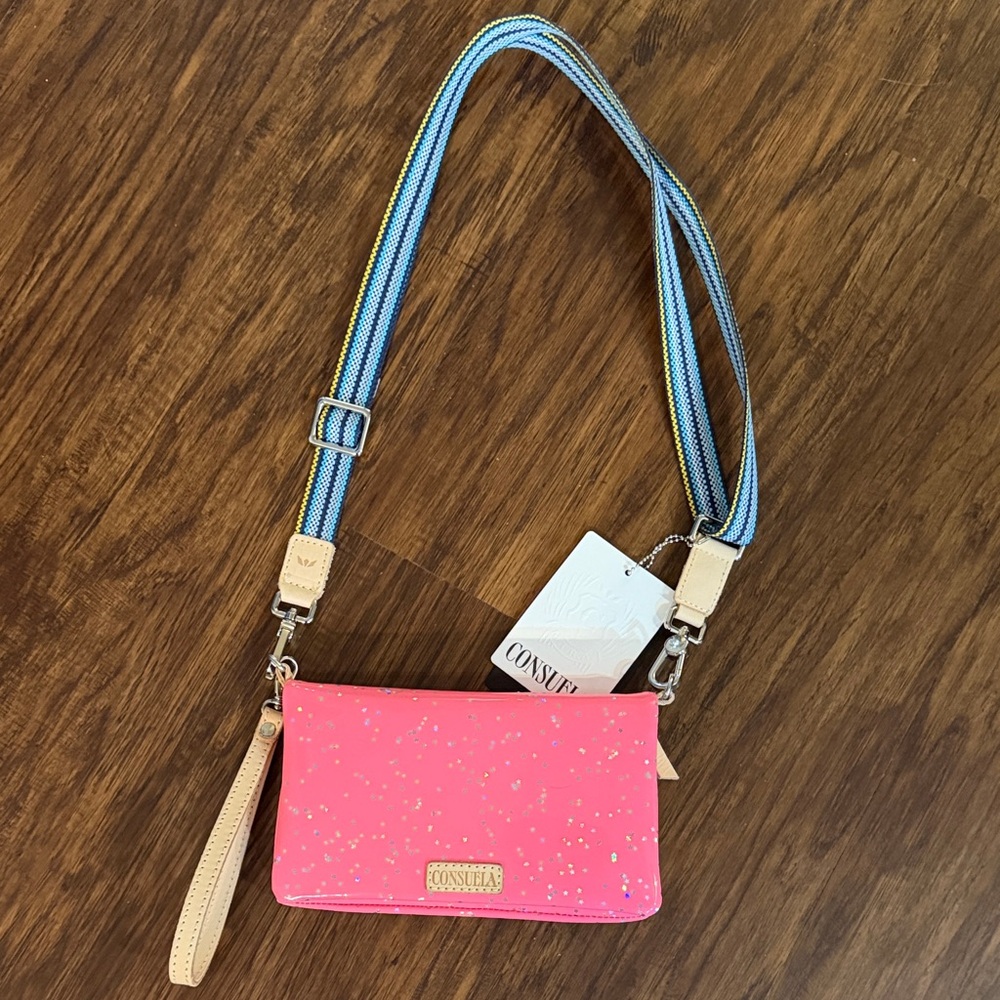 Consuela Vibrant Pink Speckled Crossbody- Brand New